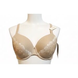 Triumph Soft Tan Lace Full Coverage Minimizer Bra 44G
